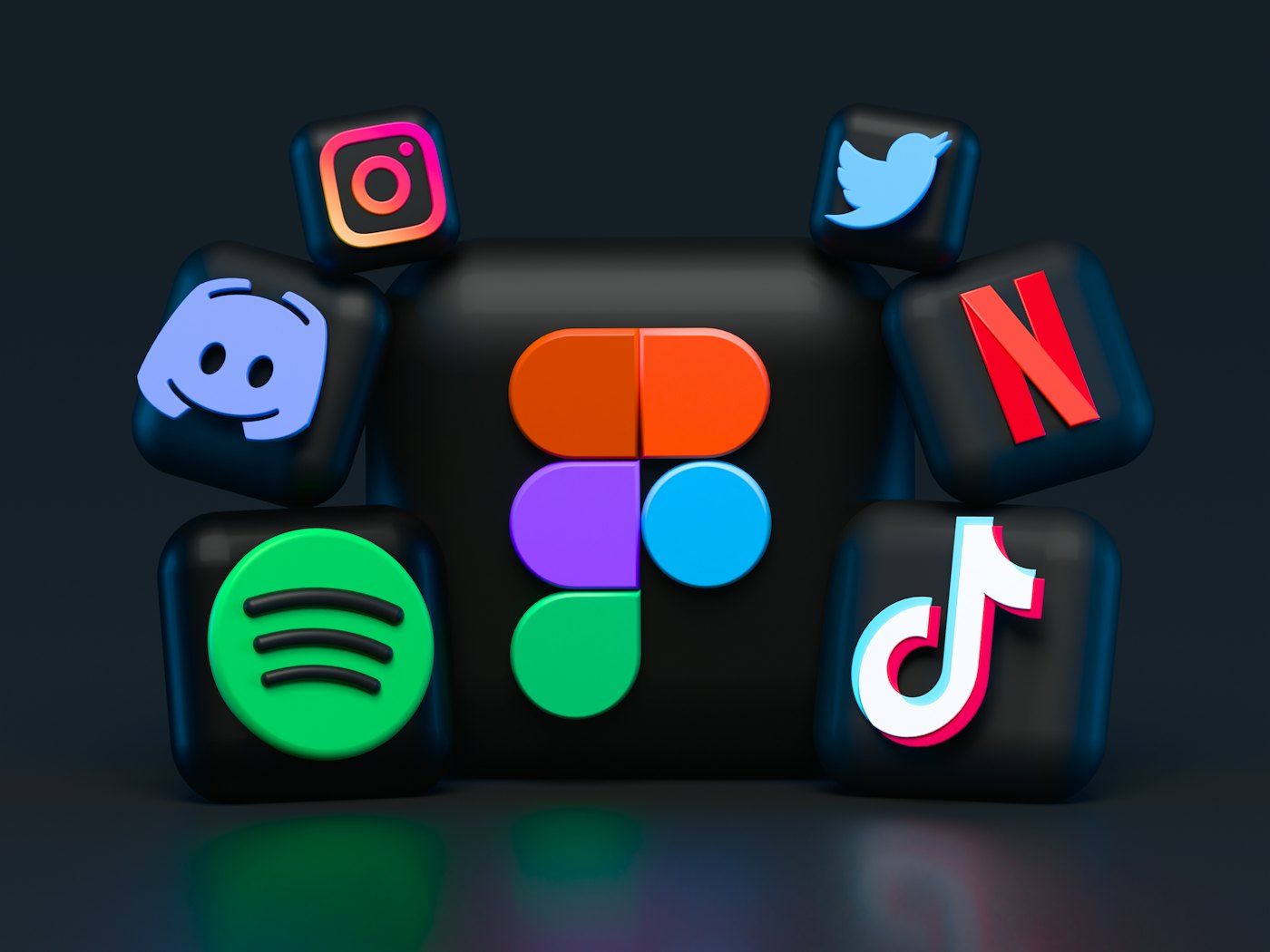 A phone home screen full of social media apps